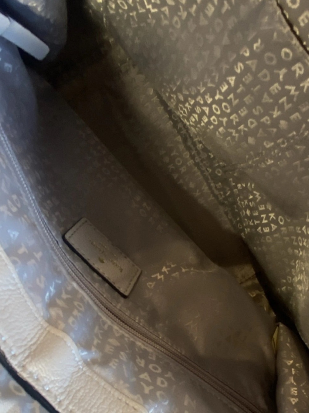 Kate Spade New York Light Gray Shoulder Bag with Tassel and Adjustable Strap - Picture 12 of 15